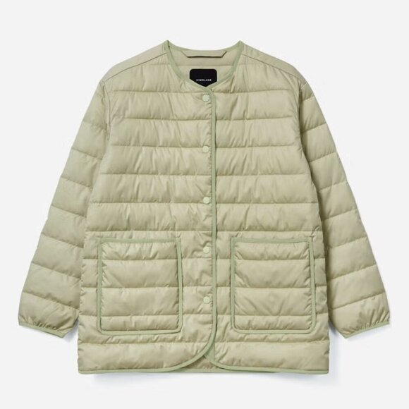 Everlane The ReNew Channeled Liner Puffer Chore Coat in Light Sage Women's S - Picture 10 of 10